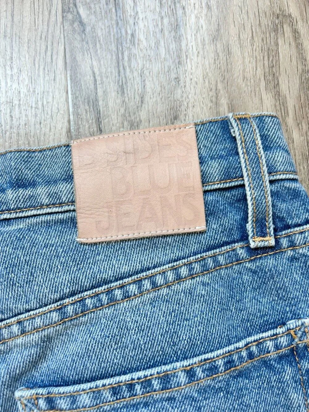 B Sides Medium Wash Straight Leg Rigid Denim Jeans Size 26